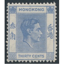 HONG KONG - 1946 30c blue KGVI definitive, MNH – SG # 152