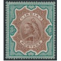 INDIA - 1895 3Rp brown/green QV, MH – SG # 108