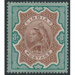 INDIA - 1895 3Rp brown/green QV, MH – SG # 108