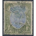 INDIA - 1913 15R blue/olive King George V, single star watermark, used – SG # 190