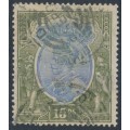 INDIA - 1913 15R blue/olive KGV, single star watermark, used – SG # 190