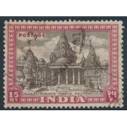 INDIA - 1949 15R brown/claret Satrunjaya Temple, used – SG # 324
