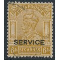 INDIA - 1936 6a bistre King George V overprinted SERVICE, used – SG # O131