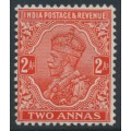 INDIA - 1932 3a vermilion KGV definitive, multi star watermark, MH – SG # 236