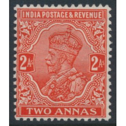 INDIA - 1932 3a vermilion KGV definitive, multi star watermark, MH – SG # 236