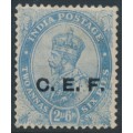 INDIA - 1919 2a6p blue King George V overprinted CEF, MH – SG # C28