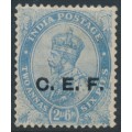 INDIA - 1919 2a6p blue King George V overprinted CEF, MH – SG # C28