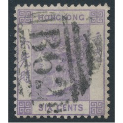 HONG KONG - 1863 6c lilac QV, crown CC watermark, used – SG # 10