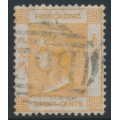 HONG KONG - 1864 8c brownish orange QV, crown CC watermark, used – SG # 11a