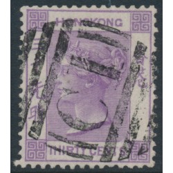 HONG KONG - 1871 30c mauve QV, Canton cancel – SG # 16 / Z144