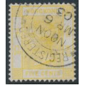 HONG KONG - 1900 5c yellow QV, crown CA watermark, used – SG # 58