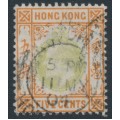 HONG KONG - 1903 5c green/orange KEVII, crown CA watermark, used – SG # 65