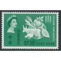 HONG KONG - 1963 $1.30 bluish green Freedom from Hunger, MNH – SG # 211