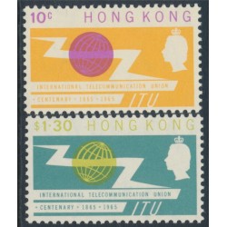 HONG KONG - 1965 ITU Centenary set of 2, MNH – SG # 214-215