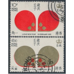 HONG KONG - 1972 10c & $1.30 Year of the Rat set of 2, used – SG # 276-277