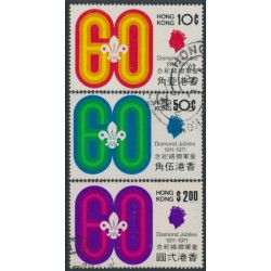 HONG KONG - 1971 10c to $2 Scouting set of 3, used – SG # 270-272