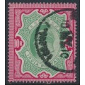 INDIA - 1909 10Rp green/carmine KEVII, used – SG # 144