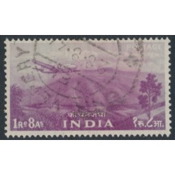 INDIA - 1955 1Rp8a reddish purple Mount Kanchenjunga, used – SG # 368