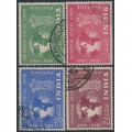 INDIA - 1949 9p to 12a UPU Anniversary set of 4, used – SG # 325-328