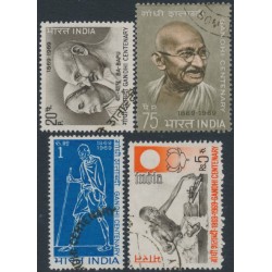 INDIA - 1969 20p to 5R Gandhi Birth Centenary set of 4, used – SG # 595-598