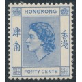 HONG KONG - 1961 40c dull blue QEII definitive, MH – SG # 184a