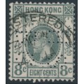 HONG KONG - 1914 8c slate KEVII, multi crown CA watermark, HSBC perfin, used – SG # 104a