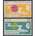 HONG KONG - 1965 ITU Centenary set of 2, used – SG # 214-215