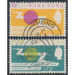 HONG KONG - 1965 ITU Centenary set of 2, used – SG # 214-215