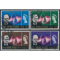 HONG KONG - 1966 10c to $2 Churchill set of 4, used – SG # 218-221