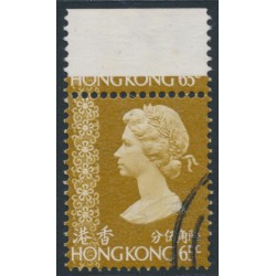 HONG KONG - 1973 65c greenish bistre QEII, crown CA watermark, used – SG # 270