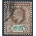 CEYLON - 1904 2.25R brown/green KEVII, multi crown CA watermark, used – SG # 288