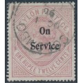 CEYLON - 1895 1R12c dull rose QV, overprinted On Service, used – SG # O17