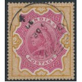 INDIA - 1895 2Rp carmine/yellow-brown QV, used – SG # 107