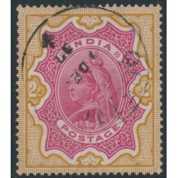 INDIA - 1895 2Rp carmine/yellow-brown QV, used – SG # 107