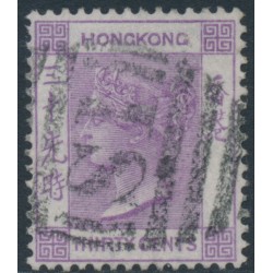 HONG KONG - 1871 30c mauve QV, Shanghai cancel – SG # 16 / Z780