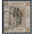 HONG KONG - 1880 48c brown QV, crown CC watermark, used – SG # 31