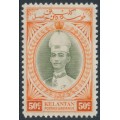 KELANTAN - 1937 50c grey-olive/orange Sultan Ismail, MH – SG # 51