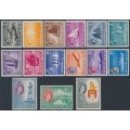 SINGAPORE - 1955 1c to $5 QEII Definitives set of 15, MH – SG # 38-52