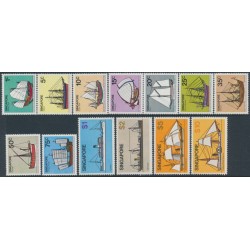 SINGAPORE - 1980 1c to $10 Ships & Boats set of 13, MNH – SG # 364-376