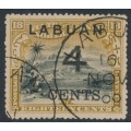LABUAN - 1899 4c on 18c black/olive-bistre Mt. Kinabalu, perf. 15, used – SG # 106