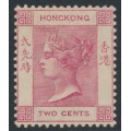 HONG KONG - 1884 2c carmine QV, crown CA watermark, MH – SG # 33