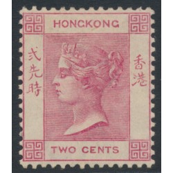 HONG KONG - 1884 2c carmine QV, crown CA watermark, MH – SG # 33
