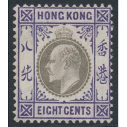 HONG KONG - 1906 8c slate/violet KEVII, multi crown CA watermark, MH – SG # 80