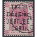 HONG KONG - 1891 2c carmine QV, Jubilee overprint, used – SG # 51
