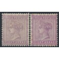 INDIA - 1883 8a dull mauve & 8a mauve QV, star watermark, MH – SG # 98