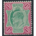 INDIA - 1903 1R green/carmine KEVII definitive, MH – SG # 136