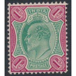INDIA - 1903 1Rp green/carmine KEVII definitive, MH – SG # 136