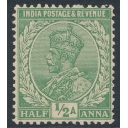 INDIA - 1926 ½a green KGV, inverted multi star watermark, MNH – SG # 202w