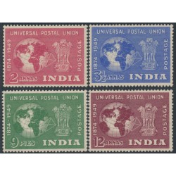 INDIA - 1949 9p to 12a UPU Anniversary set of 4, MH – SG # 325-328