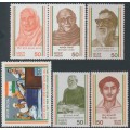 INDIA - 1983 India’s Struggle for Freedom (1st series) set of 6, MNH – SG # 1089-1094